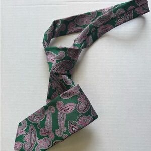 Green and Pink Paisley Tie